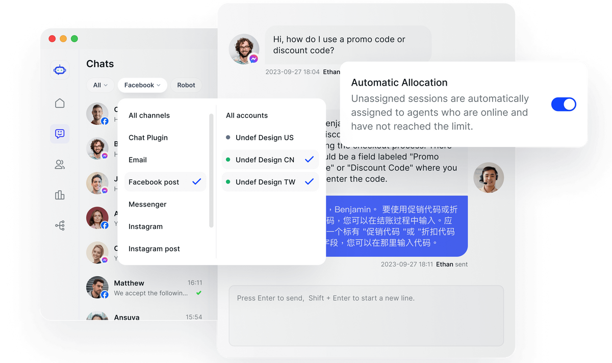 Dashboard showing expense breakdown